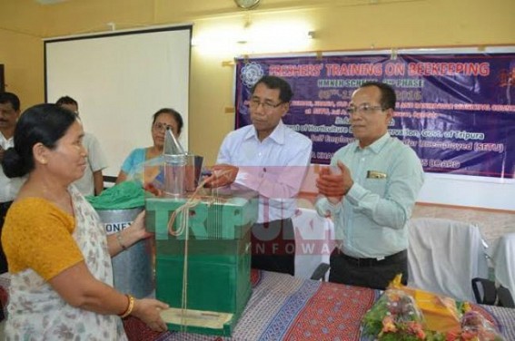 Agriculture minister Aghore Debbarma inaugurates fresherâ€™s training program on bee keeping